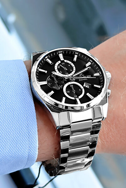 Daniel Klein Silver Color Men's Watch Steel Band Japanese Mechanism Stylish G...