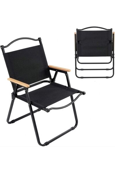 Cady One Lightweight Folding Camping Chair with Comfortable Backrest and Wood...