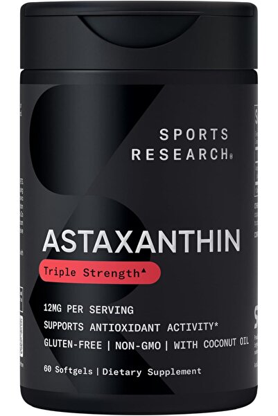 Sports Research Triple Strength Astaxanthin (12mg) with Organic Coconut Oil |...