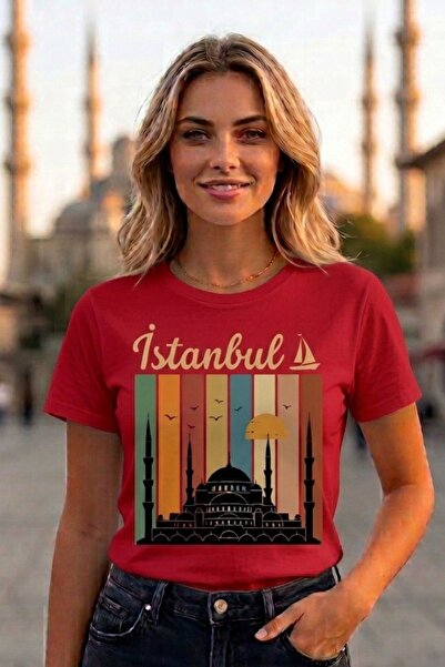 Baran Işık تي شيرت مطبوع عليه مسجد السلطان أحمد في اسطنبول للجنسين - تي شيرت ...