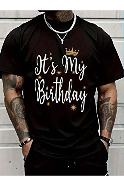 23ERVA 100% Cotton Casual Tshirt It's My Party Cool Birthday Crew Happy B-Day...