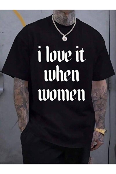 4CR 100% Cotton I Love It When Women Design Women's Men's Black Vacation Crew...