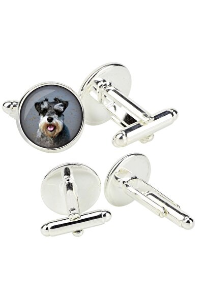 Art - Dog Schnauzer - butoni de cămașă într-o cutie, bijuterii lucrate manual...