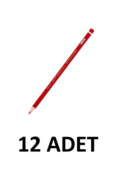 Faber Castell 12 قطعة من أقلام النسخ الحمراء، أقلام الرأس، أقلام الرصاص الحمراء