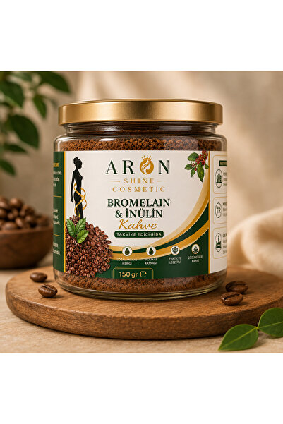 ARON SHİNE COSMETİC Bromelain & İnülin Kahve Takviye Edici Gıda 150 g