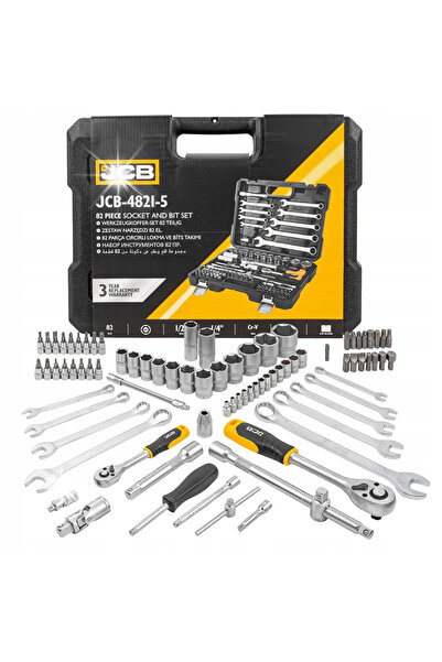 Jcb Set de scule, chei tubulare, set de capete Torx 82 piese