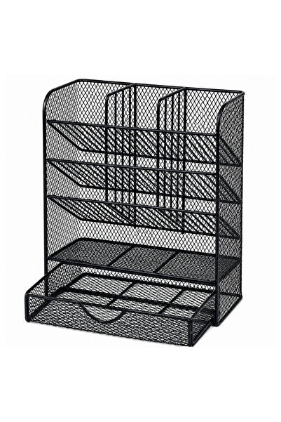 LEAN Organizator de birou metalic, accesorii de papetărie, suport pentru pixu...