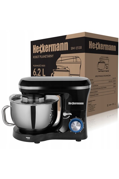 Heckermann Robot de bucătărie planetar multifuncțional 2200W Vas 6,2L