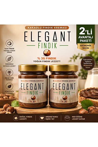 Elegant KAKAOLU FINDIK KREMA 2x350 GR %35 FINDIK