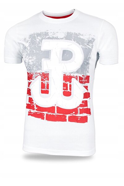 NO BRAND Tricou Patriotic Polonia Luptător R 4XL Alb