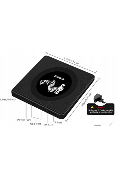 NO BRAND Unitate externă CD/DVD USB 3.0 Ct10, USB-C 3.0, cu funcție de scriere