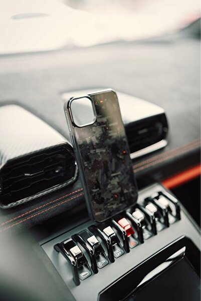 NO BRAND iPhone 16 Pro Max Husă Carcasă Carbon Roșu Forjat