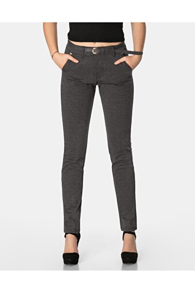 NO BRAND Pantaloni eleganți de damă tip chinos cu talie înaltă + curea 218493...