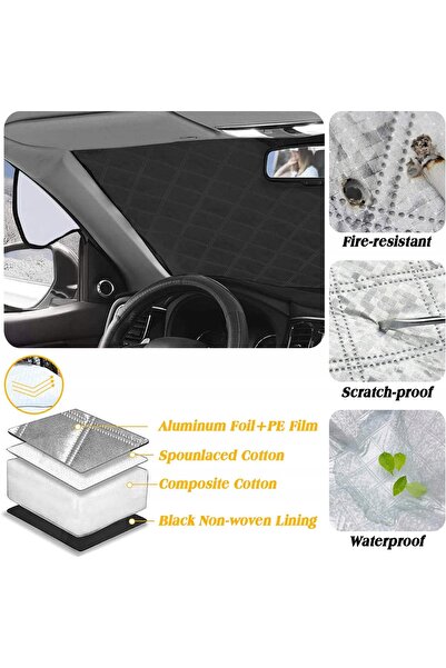 NO BRAND Parasolar magnetic pentru parbriz auto