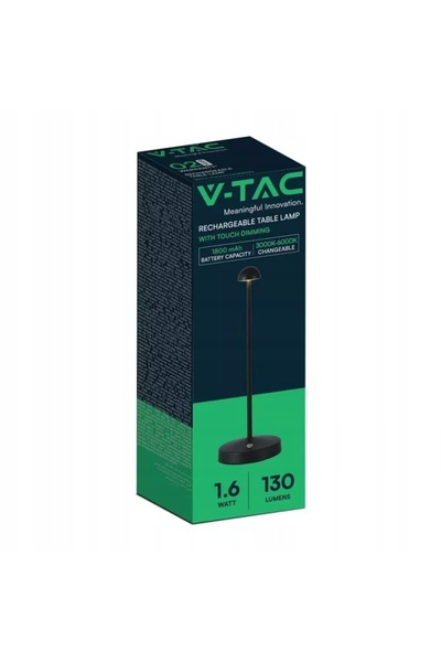 NO BRAND V-TAC 3W LED 29cm Lampă de birou VT neagră, cu încărcare USB, reglab...