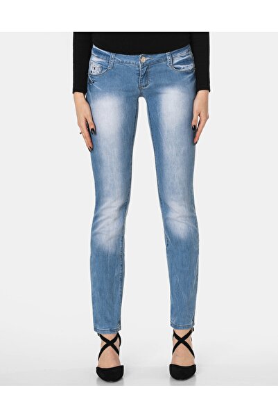 NO BRAND Blugi de damă cu croială dreaptă, elastici, 90089r, 76 cm