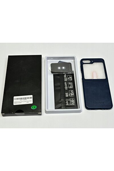 NO BRAND Husă Kezihome pentru Samsung Galaxy Z Flip 5 din piele + sticlă pent...