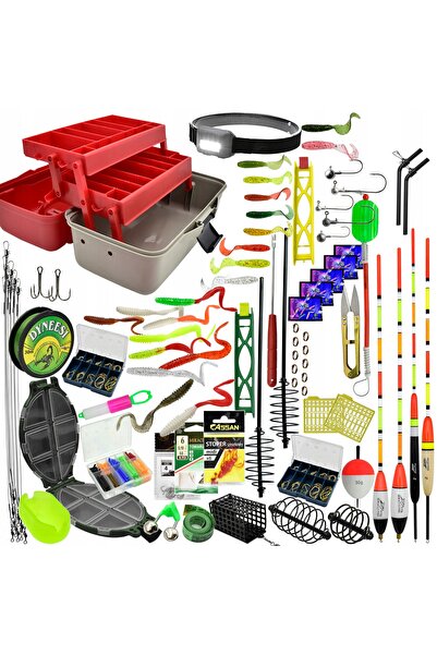 NO BRAND Set de 200 de piese pentru pescuit: Accesorii de pescuit, Plute, Câr...