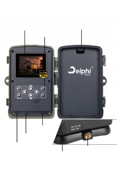 NO BRAND Cameră foto capcană Delphi Tools 24 Mpx Full HD IP65 cu detecție miș...