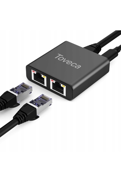NO BRAND Toveca - splitter de rețea LAN RJ45 1000Mbps - 1 la 2