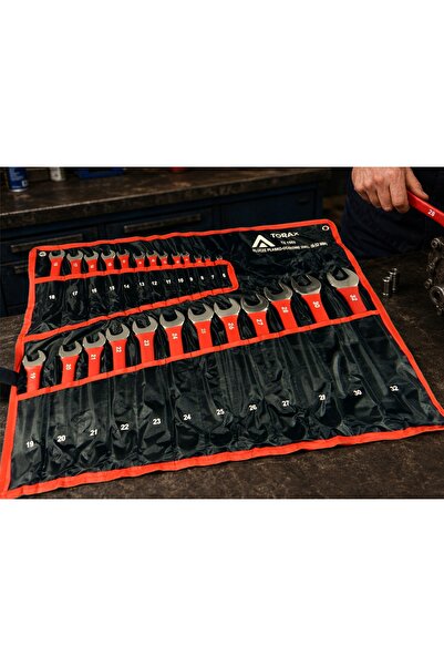 NO BRAND Set mare combinat de chei fixe 25 bucăți CRV 6-32mm Guma Flat Mat