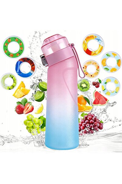 NO BRAND Bidon de apă aromatizată cu 7 capsule, set de 650ml, fără zahăr și c...