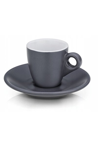 NO BRAND Cești de espresso cu farfurioare KELA 2 piese 0,05 L gri