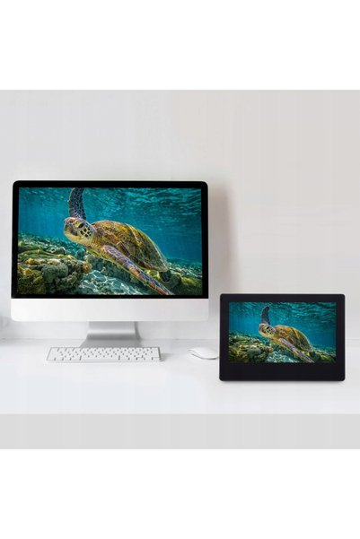 NO BRAND Monitor LCD portabil Raspberry Pi de 7 inch, USB, 1024x600, IPS, HDM...