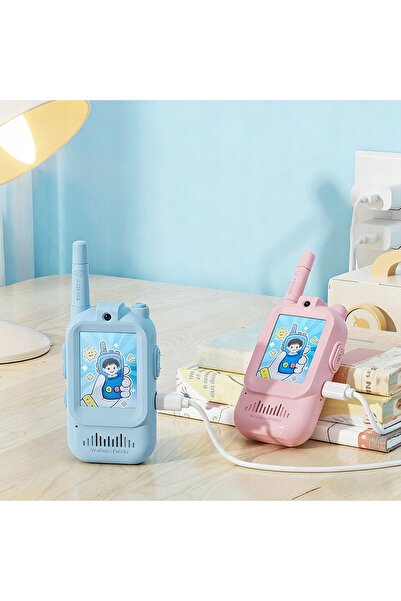 NO BRAND Radio cu unde scurte video pentru copii, set de 2 walkie-talkie cu m...