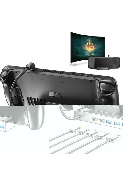 NO BRAND HUB DOCK STAȚIE DE ANDOCARE STEAM DECK 5-în-1 HDMI 2.0 4K la 30 Hz H...