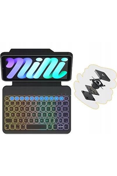 NO BRAND Husă cu tastatură Qwertz magnetică pentru iPad Mini 7/6