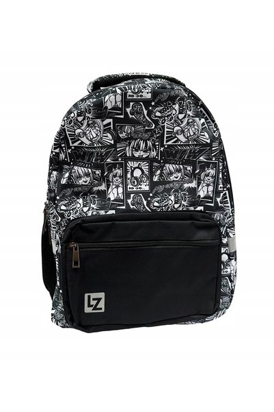 NO BRAND Looz Rucsac școlar cu multiple compartimente Paso Alb Negru