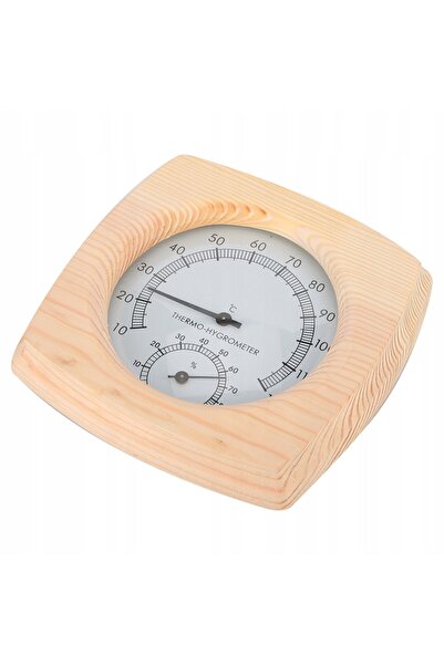 NO BRAND Sauny Termo-Higrometru pentru saună, din pin, 13.2cm