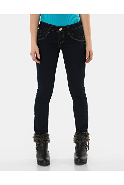 NO BRAND Blugi skinny de damă, bleumarin, cu talie înaltă, elastici, 161023 7...
