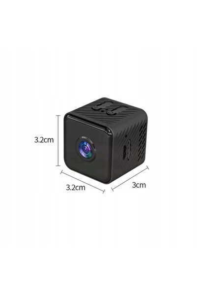 NO BRAND Mini cameră portabilă cu monitorizare Wi-Fi, HD 2K, detecție mișcare IR