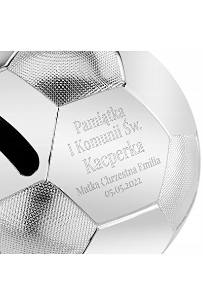 NO BRAND Pușculiță minge placată cu argint, gravată, suvenir de Comuniune pen...