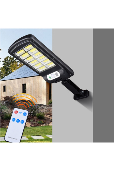 NO BRAND Lampă stradală solară LED de exterior cu senzor de mișcare, sistem d...