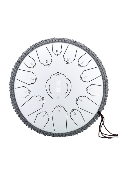 NO BRAND Hluru Twl15-14-White Tongue Drum White Tank Handpan Tongue Drum