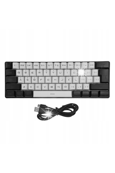 NO BRAND Tastatură G61 Mini RGB cu iluminare de fundal LED
