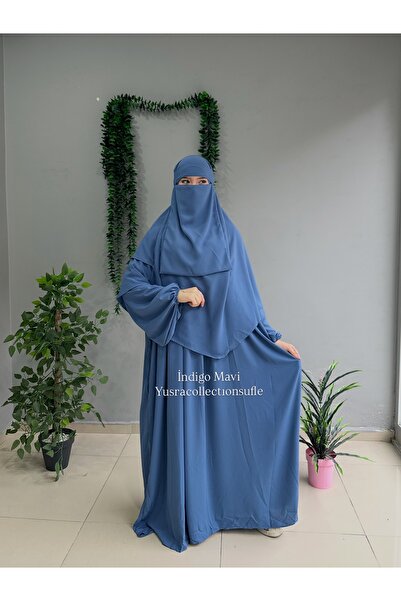 Yüsra Collection طقم حجاب أسل سوفليه من 3 قطع