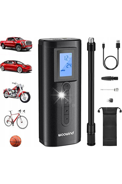NO BRAND Pompă electrică pentru bicicletă, compresor de aer, 150 PSI, fără fi...