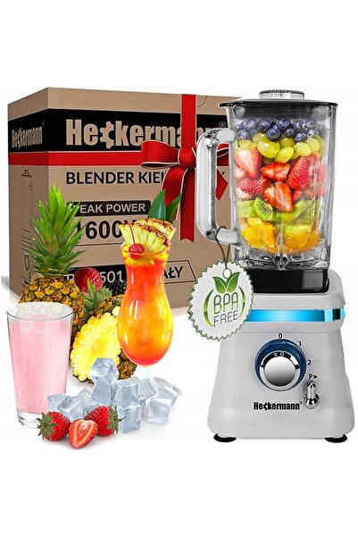 Heckermann Blender Blitz pentru cocktailuri și smoothie-uri, puternic, 1600W,...