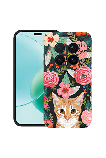 bestcase ® Husa TPU Ultra Slim Case For Honor Magic8 Pro, Cat and Flowers, 31...