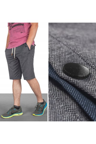 NO BRAND Pantaloni scurți de bărbați, sport, din material tip trening, antrac...