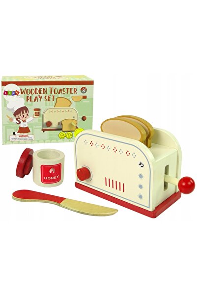 LeanToys Accesorii din lemn pentru prăjitorul de pâine, pentru micul dejun și...