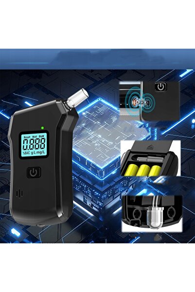 NO BRAND Etilotest jachetă de poliție precizie alcomat precis LCD 20 muștiucuri