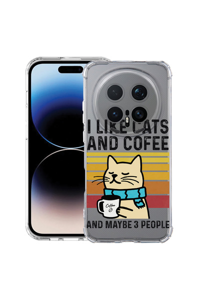 bestcase ®   Αντικραδασμική Θήκη Husa για Honor Magic 8 Pro, Γάτες και Καφές,...