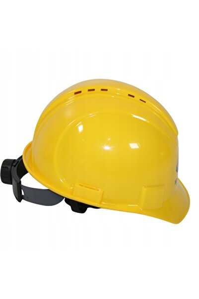 NO BRAND Cască de protecție pentru construcții, galbenă, reglabilă, cu prinde...