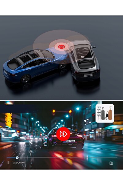 NO BRAND Cameră auto 4K redtiger f9-5g GPS WiFi cu lentilă dublă, viziune noc...