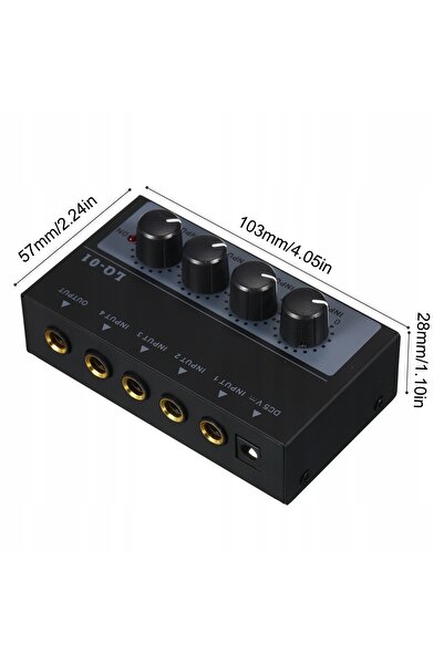 NO BRAND Mixer analogic cu 4 canale, interfață audio DC 5V